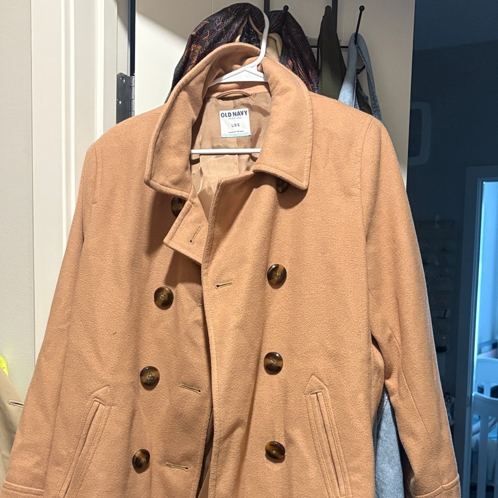 Old Navy Camel Double-Breasted Coat